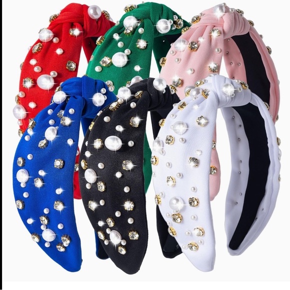 Elegant Pearl and Gem Embellished
Headbands - Assorted Colors - Choose ur color - Picture 9 of 9
